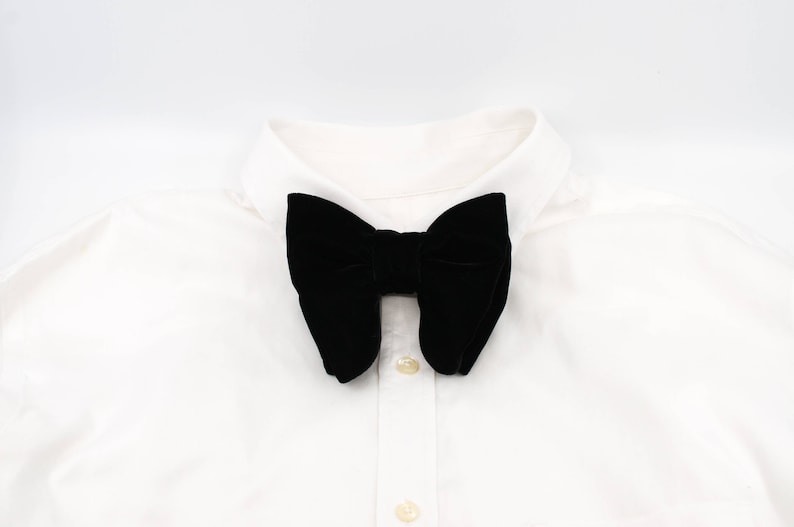 Oversized Bow tie, Large bow tie Black bow tie for wedding Tom Ford style image 7