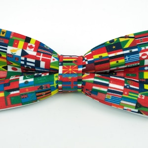 Cadeau de voyageur, cadeau Guy, nœud papillon avec drapeaux