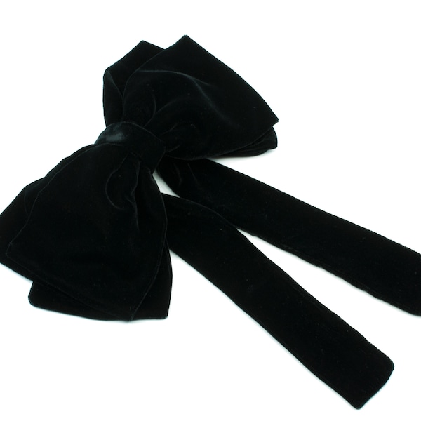 Oversized hair bow tie for women with detachable tail