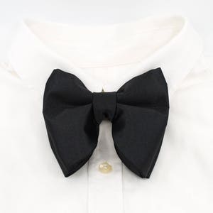 Mens Bow ties, Big Black Bow tie, Groom tie for Tuxedo