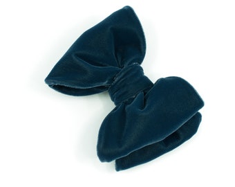 Gray velvet bow tie, Wedding velvet ties for Groom