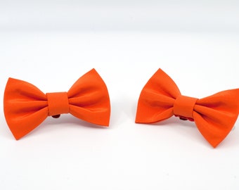 Orange bow ties shoe clips for shoes, Orange Wedding theme decoration, Decoration for shoes