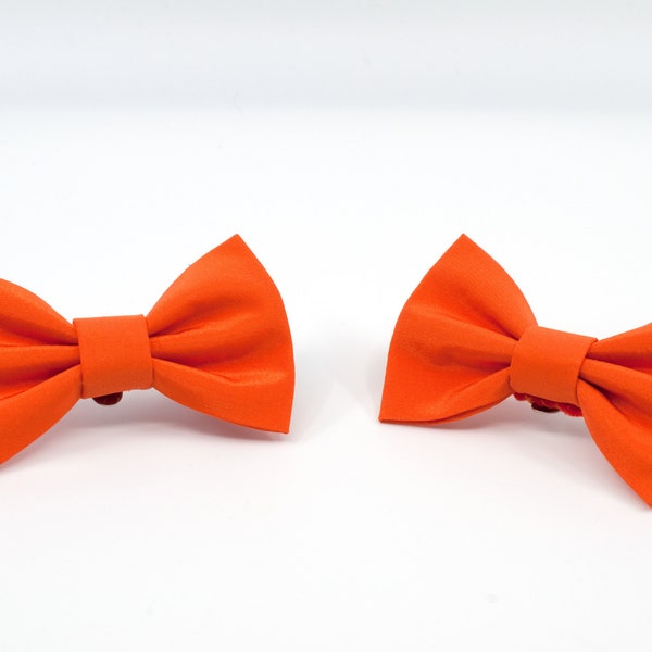 Orange bow ties shoe clips for shoes, Orange Wedding theme decoration, Decoration for shoes