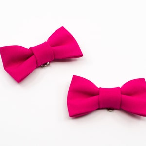 Shoe clip bow ties Bow ties for shoes Fuchsia shoe clips Novelty bow tie Bridesmaid gift Satin bow shoe clip Bridal shoes Show clip wedding