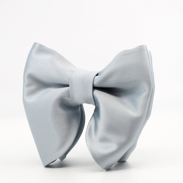 Cadeau métallique Groom BowTie Butterfly Bow Tie Silver Bowtie Gray tie