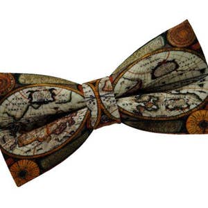 Mens nœud, carte noeud papillon marron noeud papillon voyageur noeud papillon, mariage Vintage, cartes noeud papillon, cartographie cadeau, cadeau de pilote géographie noeud papillon