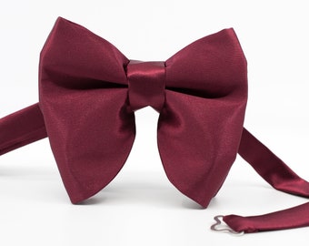 Bordeaux bow tie, Dark Red bow tie, Wine colored bow tie