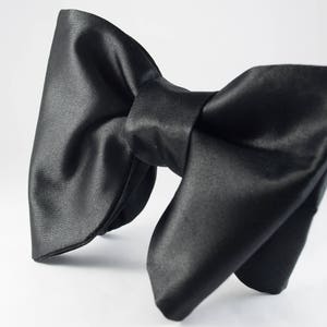 Oversized Bow tie, Large bow tie Black bow tie for wedding Tom Ford style image 4