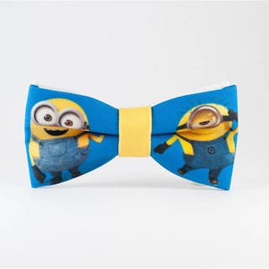 Pajarita para niños, pajarita Minions, regalo Minion, pajarita de dibujos animados