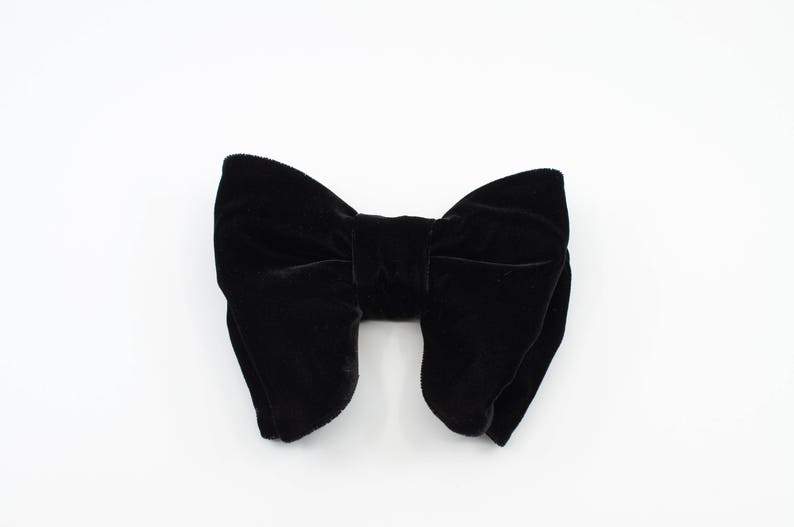 Oversized Bow tie, Large bow tie Black bow tie for wedding Tom Ford style Velvet Silk4.75/3.15