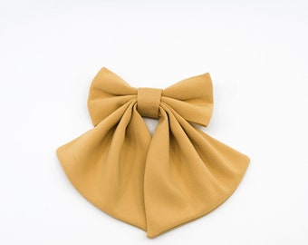 Mustard Bow Tie: Handmade Pre-Tied Women's Bowtie