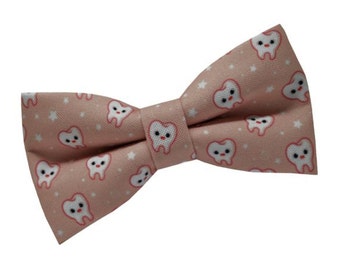 Mens Bowties ,Wedding Bow tie, Dentist Bow Tie, Blush rose gift