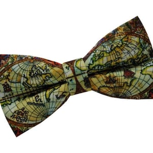 Bow liens hommes, marron noeud papillon, mariage Vintage, cartes noeud papillon, noeud papillon voyageur, géographie noeud papillon, cartographie cadeau, carte papillon, cadeau pour pilote