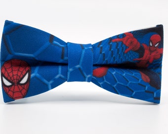 Spiderman Bow Tie – Handmade Superhero Bowtie, Ring Bearer Gift for Boys