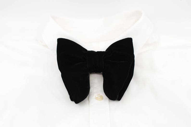 Oversized Bow tie, Large bow tie Black bow tie for wedding Tom Ford style image 8