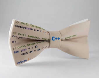 C++ Code Bow Tie - Programmer Gift - Handmade Bowtie