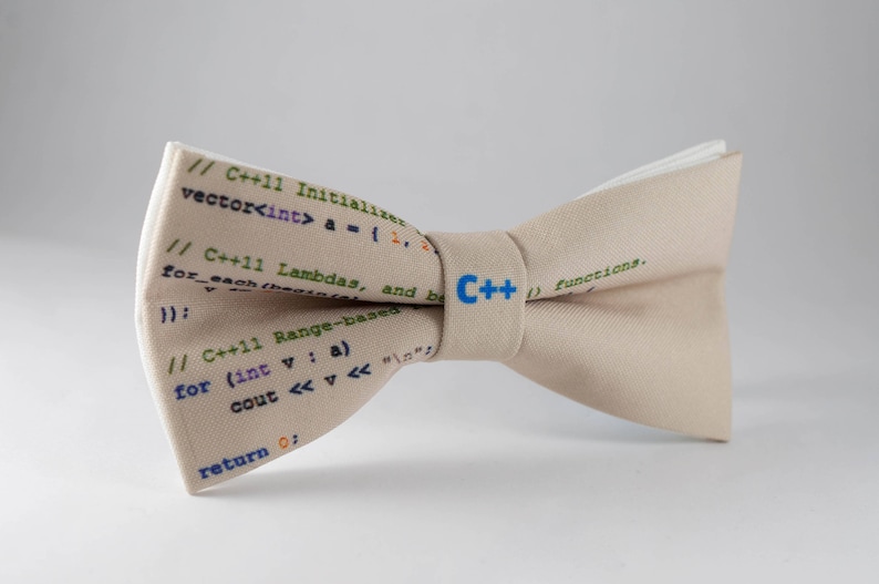 Programmer Bow Tie, C++ BowTie, Coder gift image 1