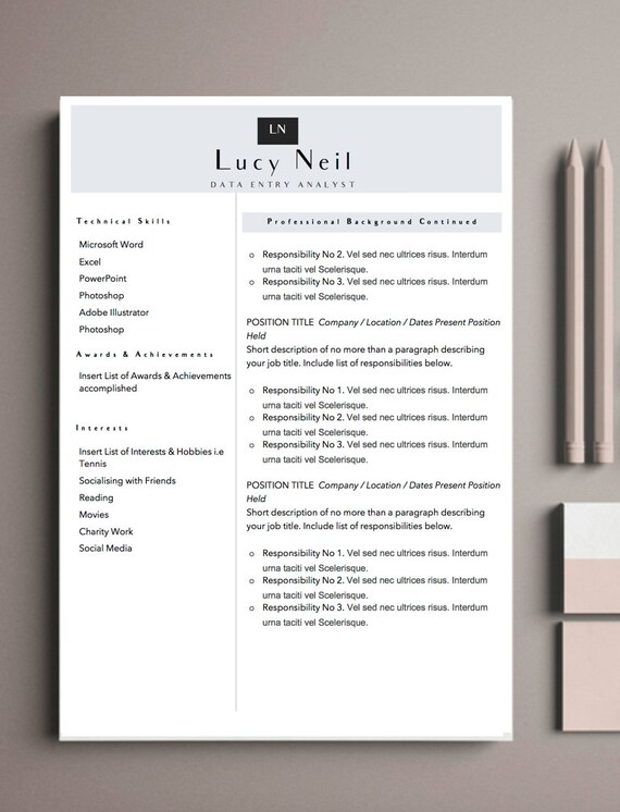 professional resume template modern resume template cover letter administrative assistant resume instant download job seeking tools social worker modern resume and cover letter template
