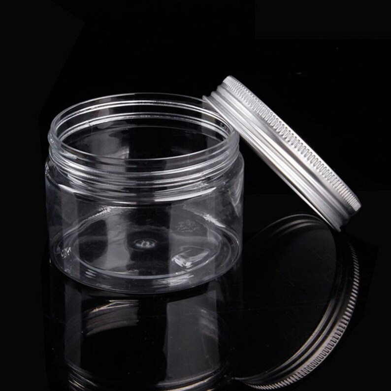 10pcs 250ml Plastic Jar With Lids Screw Tin Large Clear Etsy