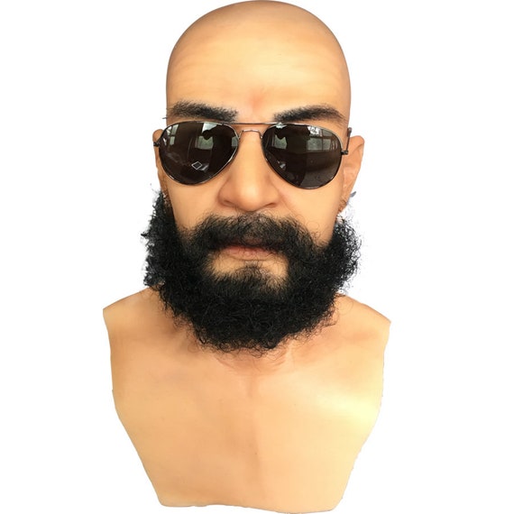 Halloween Mask Silicone Man Face Mask Free Shipping Human Etsy