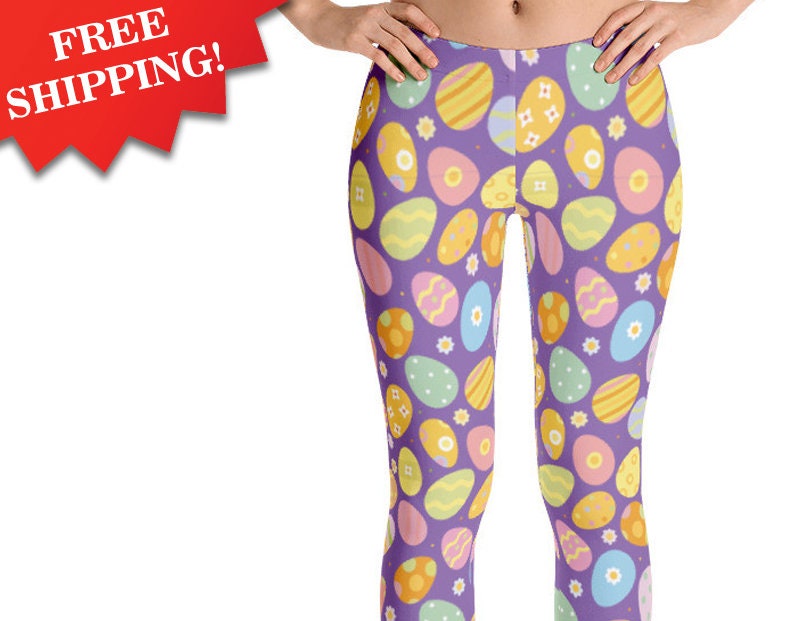 Easter Egg Leggings Easter Leggings Etsy