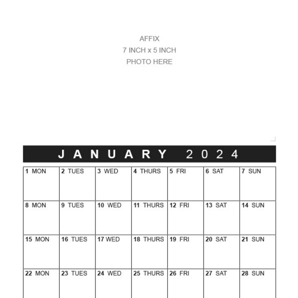 Create Your Own Calendar Etsy