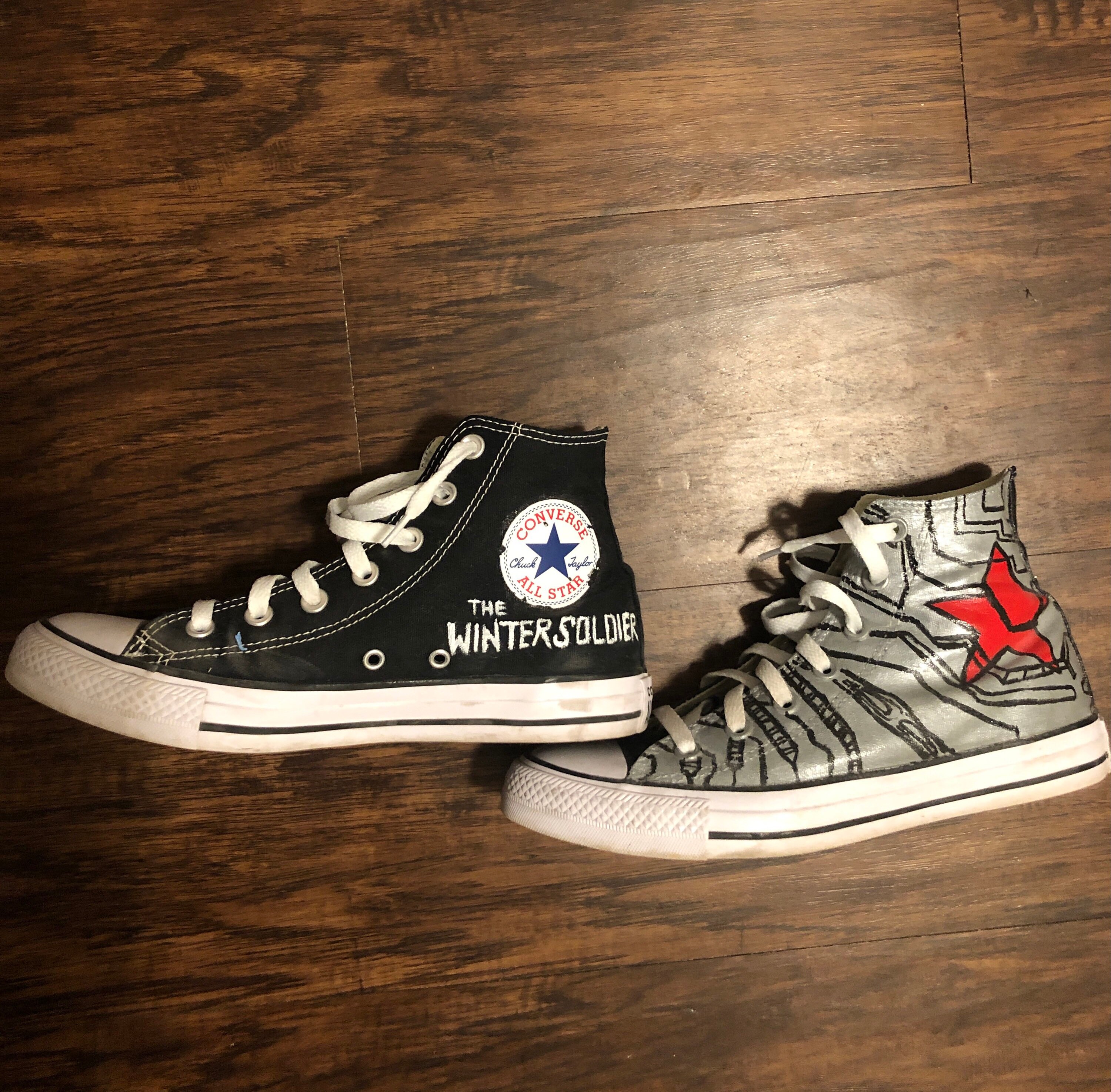 Hand Painted Winter Soldier Converse | Etsy