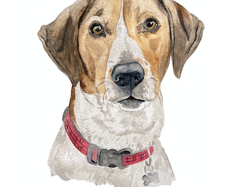 Watercolour Pet Portrait, Digital Pet Portrait, Custom Watercolor Pet Painting, Wedding Pet Painting