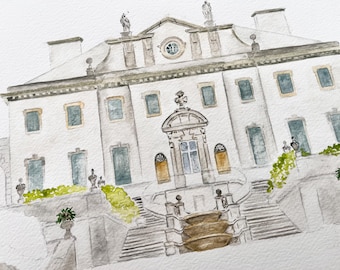 Custom Venue Painting, Wedding Venue Portrait, Save the Date Venue Painting, Custom Watercolor Venue, Venue Painting for Invitation