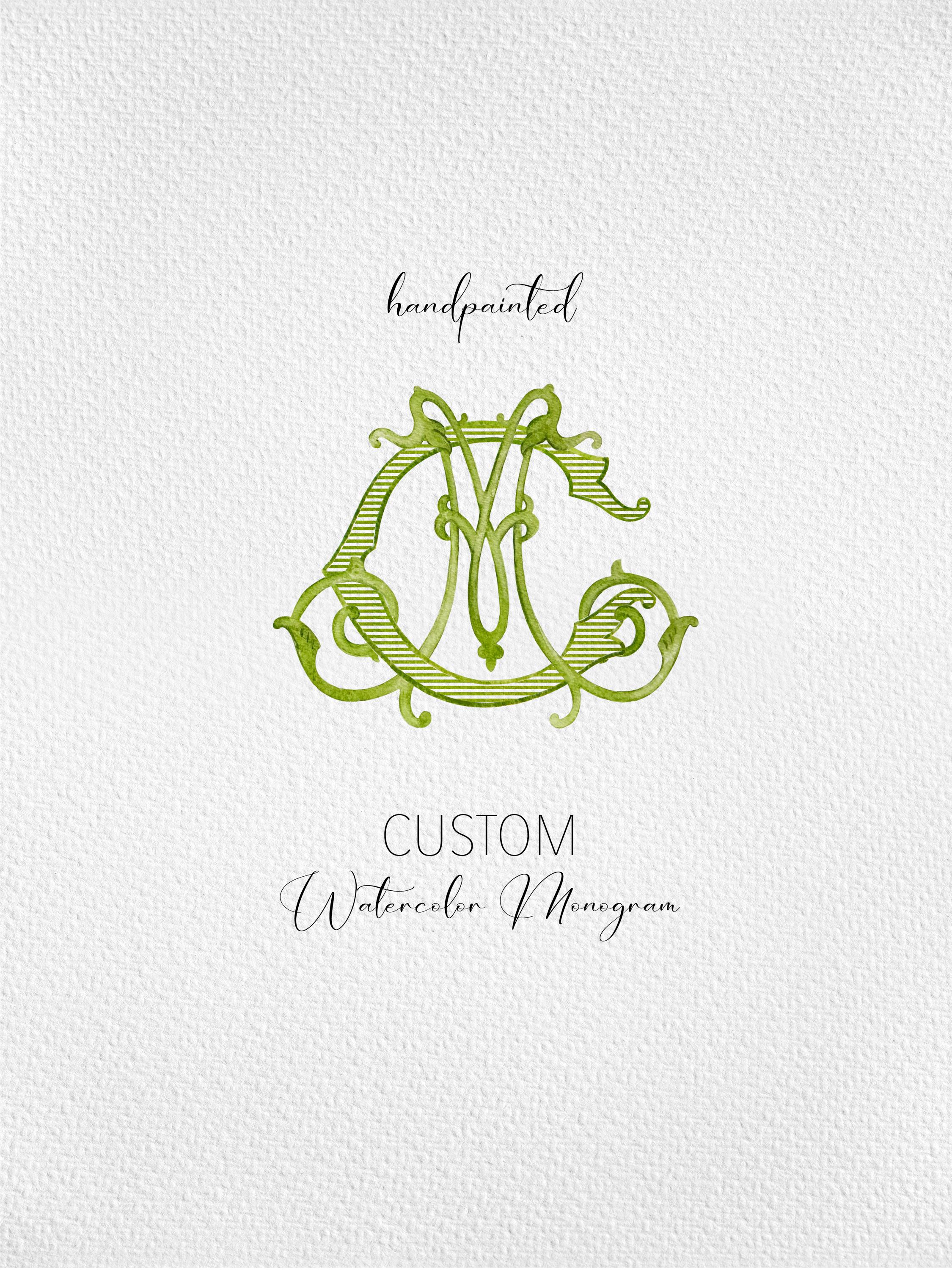 Vintage Monogram, Custom Monogram, Gift for Couple, Custom Monogram Initial Letters, Monogram for Crest Design, Wedding Monogram