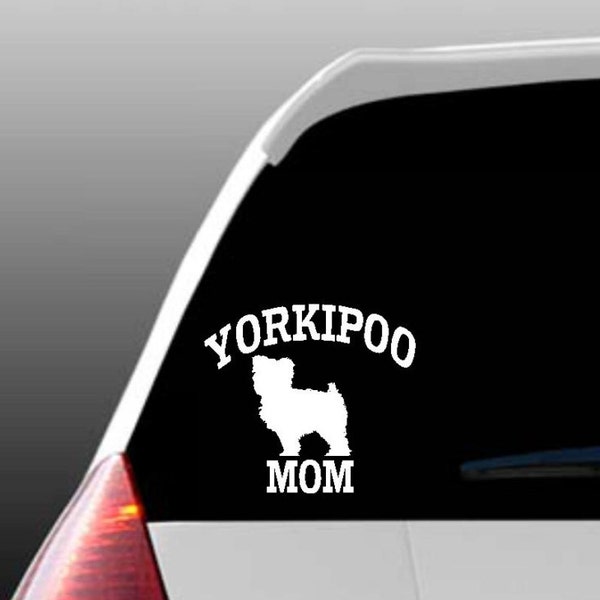 Yorkipoo Mom/Dad/Parents Car Window Decal