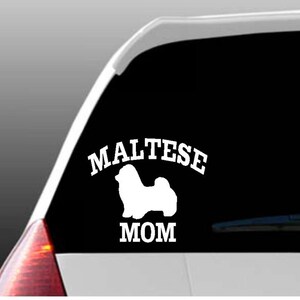 Maltese Mom/Dad/Parents Car Window Decal
