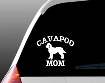 Cavapoo Mom/Dad/Parents Car Window Decal