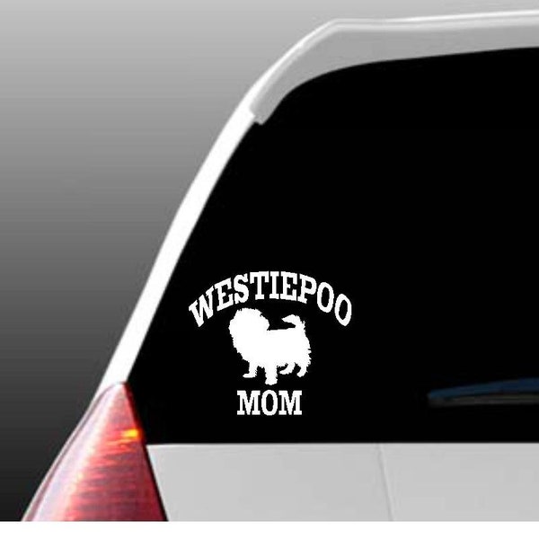 Westiepoo Mom/Dad/Parents Car Window Decal