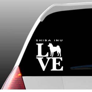 Shiba Inu Love Car Window Decal