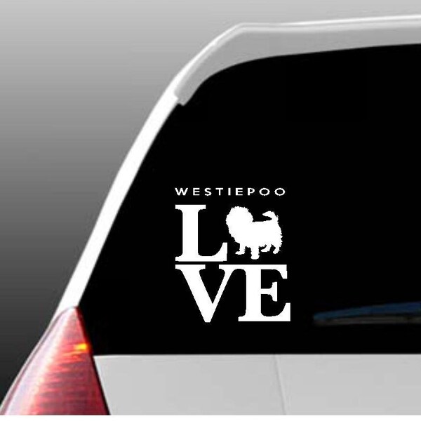 Westiepoo Love Car Window Decal