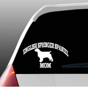 Englische Springer Spaniel Mama/Papa/Eltern Auto Fensteraufkleber