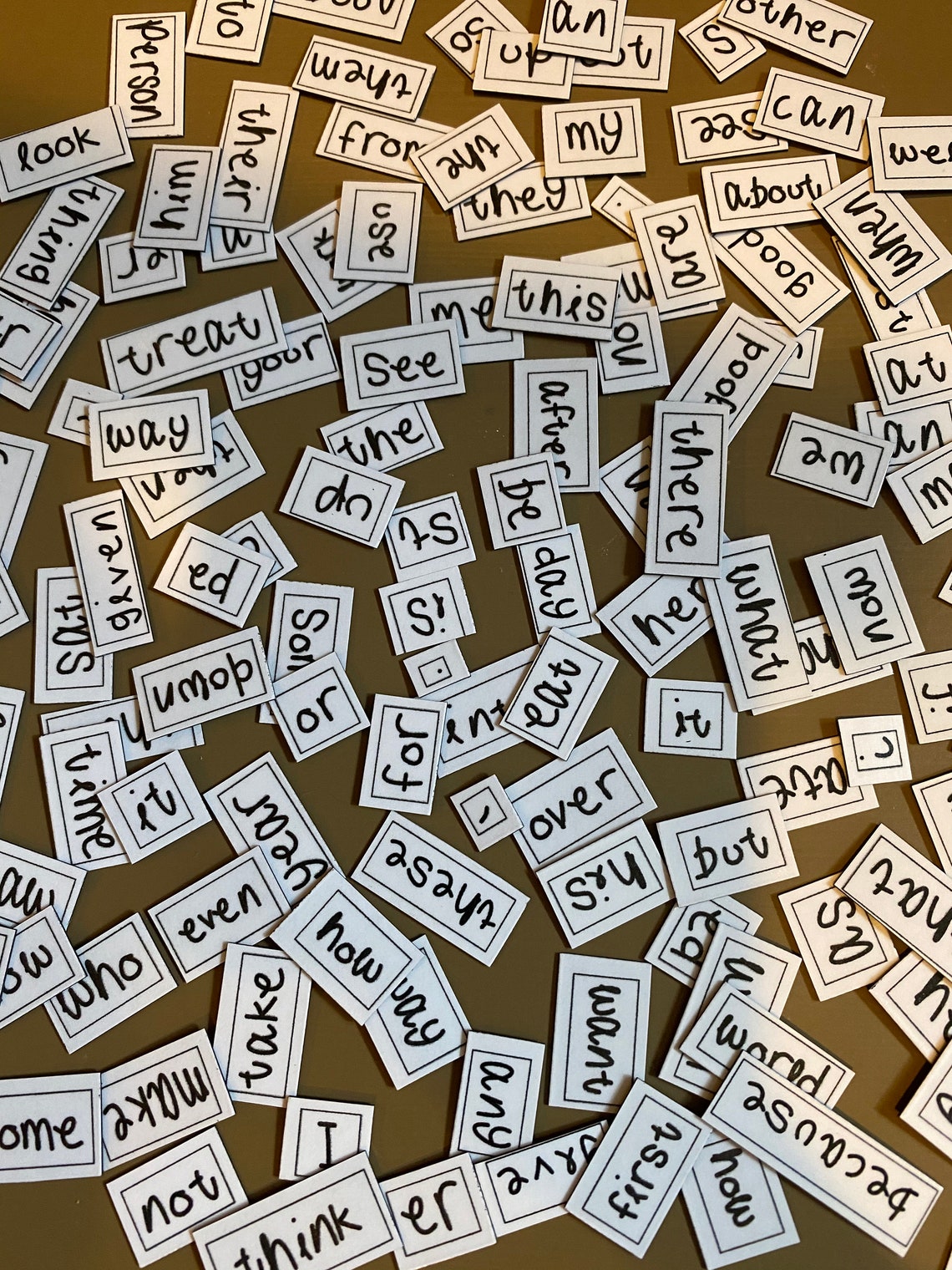 Word 140 Common Words Fridge Small Etsy