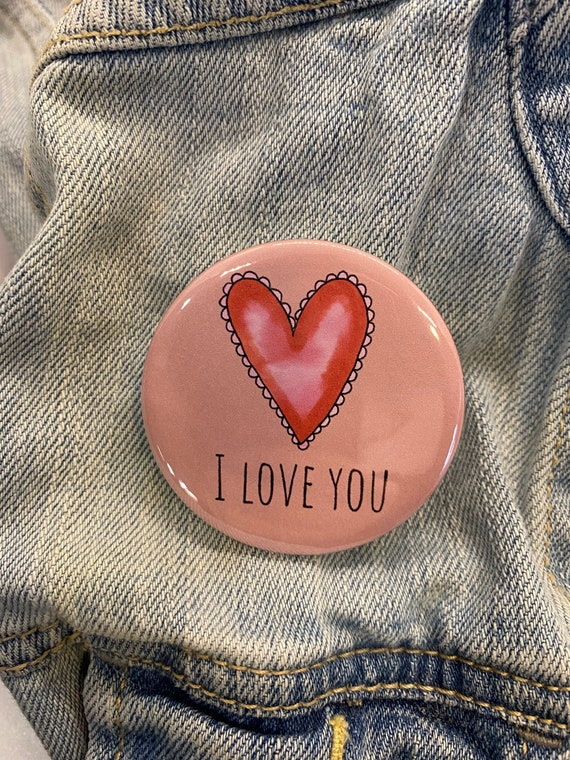 Love You Button | Drunk Gator Button | Alligator Button | Metal Button Pins | 2 in Buttons | Backpack Flare | Button Pins | Fun Pins