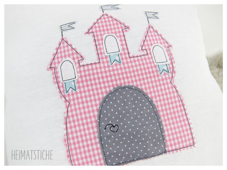 Embroidery file 16x26 Castle Application Doodle