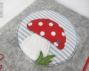 Mushroom 16 cm in doodle circle-embroidery file