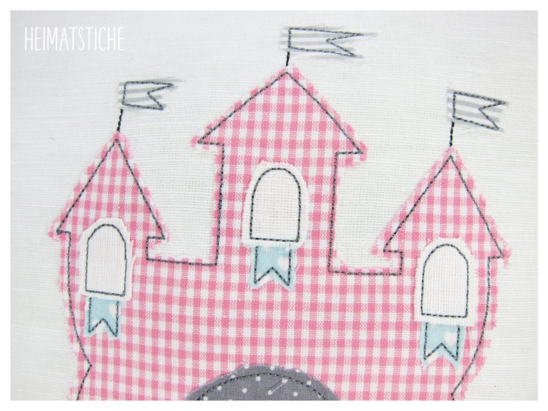 Embroidery file 16x26 Castle Application Doodle