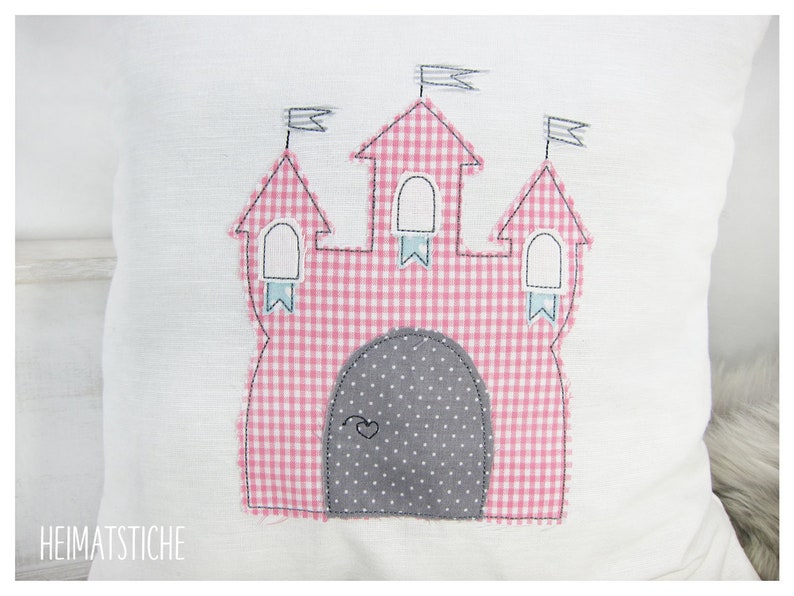 Embroidery file 16x26 Castle Application Doodle
