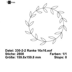 Rank with star 16 cm in set of 2 embroidery file image 2