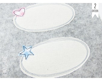 Doodle Application 10x10 Heart and Star-embroidery file