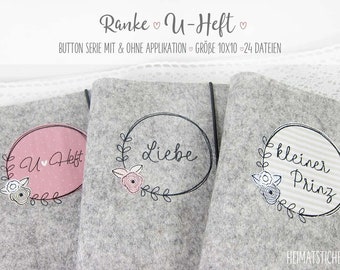 Ranke U-Heft - (10x10 cm / 4x4 inch) 24tlg. Applikation - Stickdatei