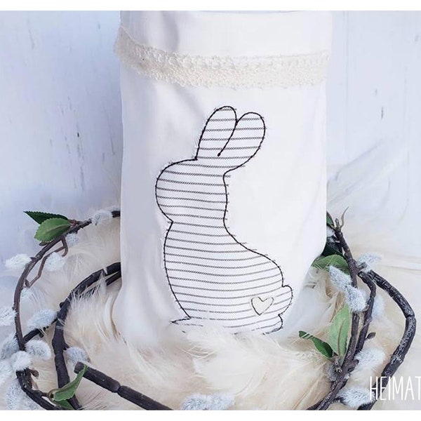 Bunny "Mum Mller" in 5 Sizes Application-Embroidery File