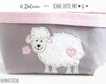 Schaf Lotte 16x26 - Stickdatei