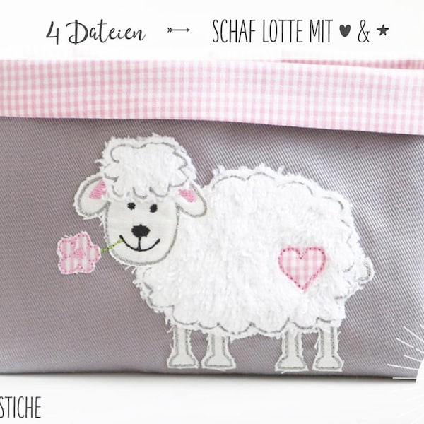 Schaf Lotte 13x18 - Stickdatei