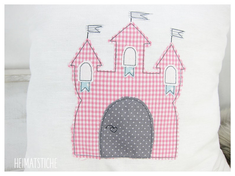Embroidery file 16x26 Castle Application Doodle